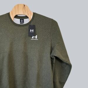 New Under Armour Mens Crew Neck Sweatshirt XXL Tall Olive Green Pullover